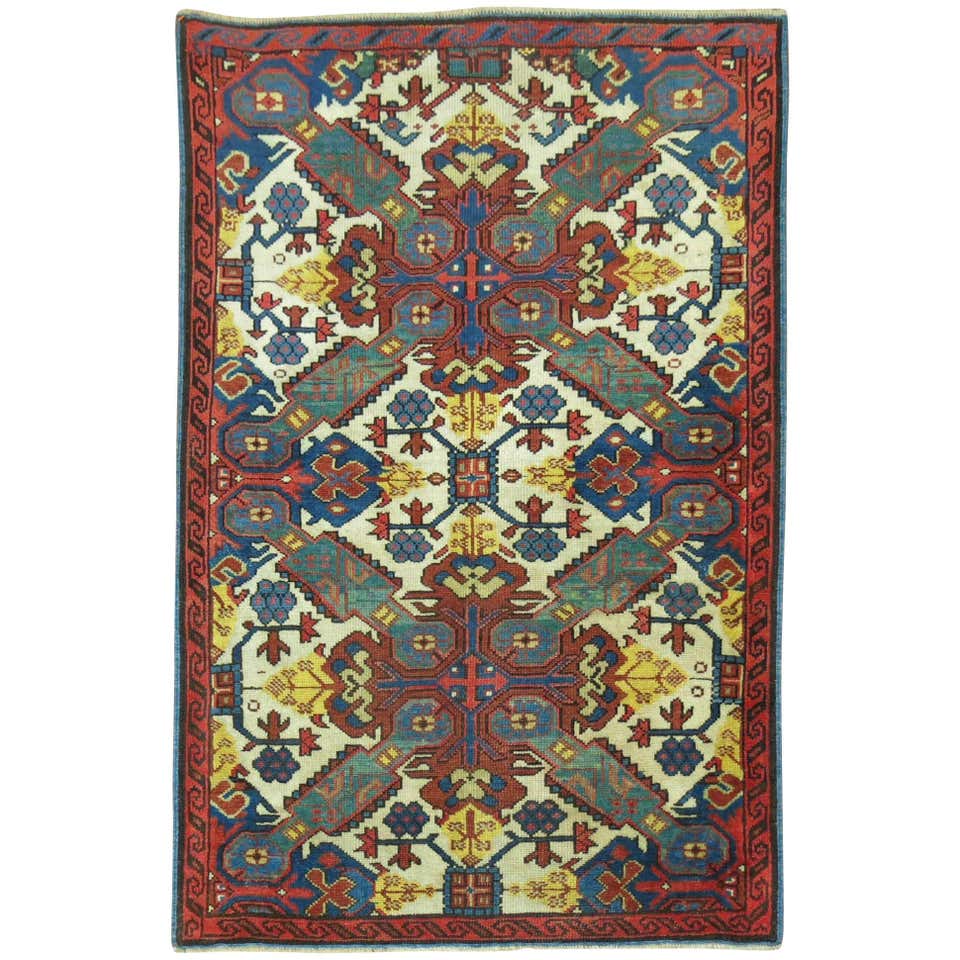 Antique Russian Caucasian Baku Rug For Sale at 1stDibs