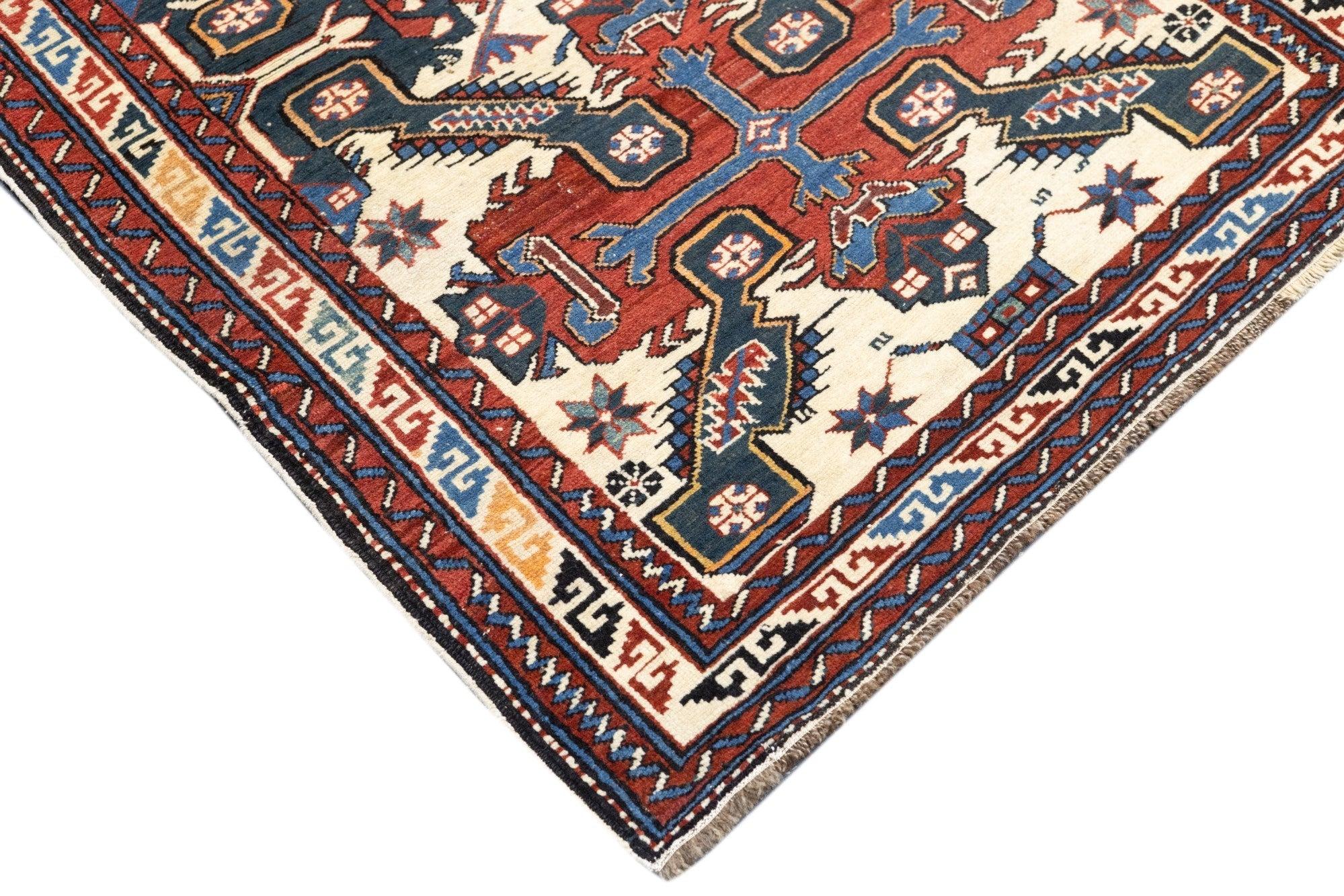 Caucasien Tapis Zeyhur ancien de 3' x 3'11'' en vente