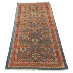 Antique Ziegler, Blue Rug with All Over ‘Shrub’ Design
