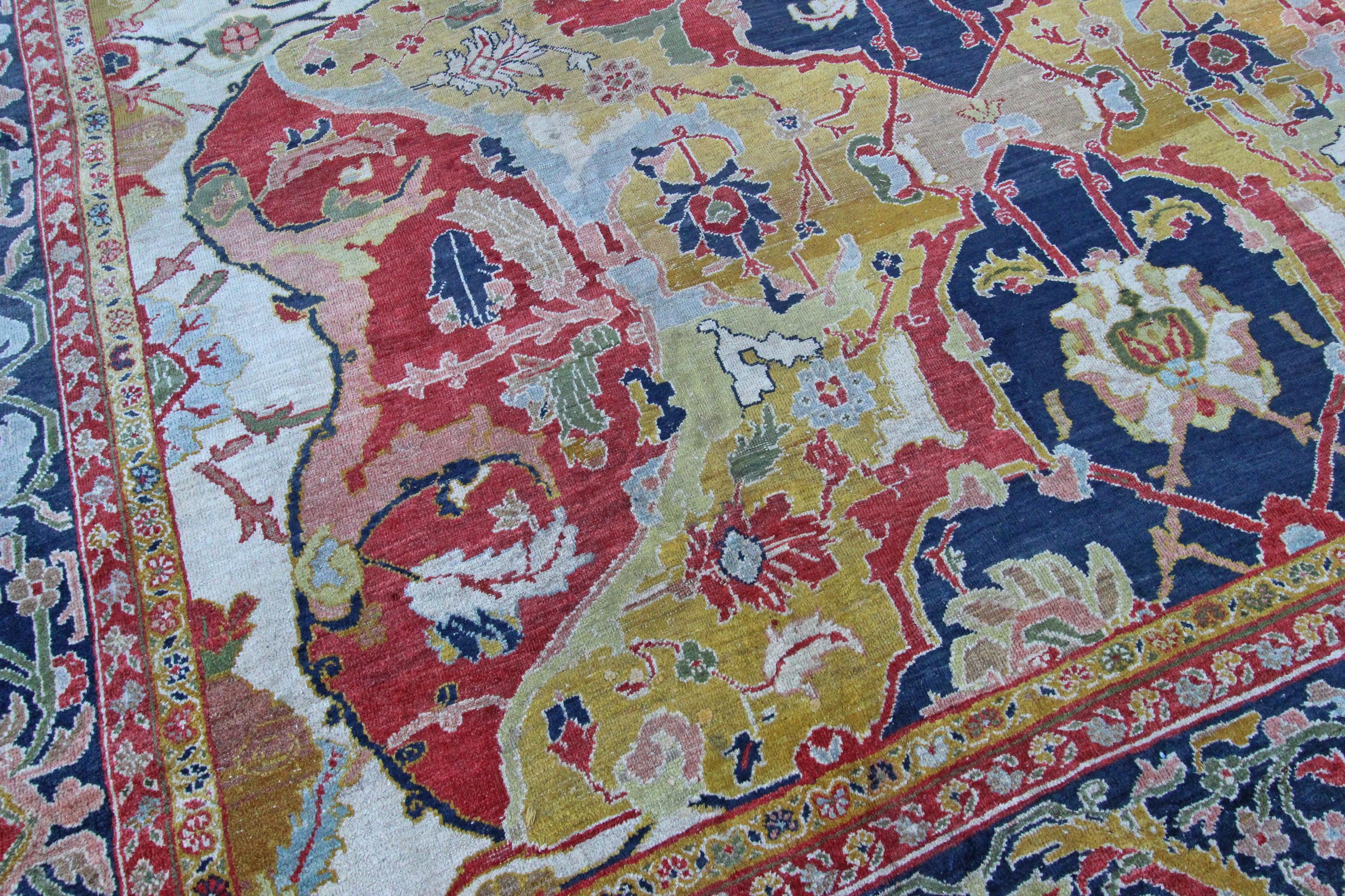 Antique Ziegler Carpet, Rare 17th Century Polonaise Design For Sale 6