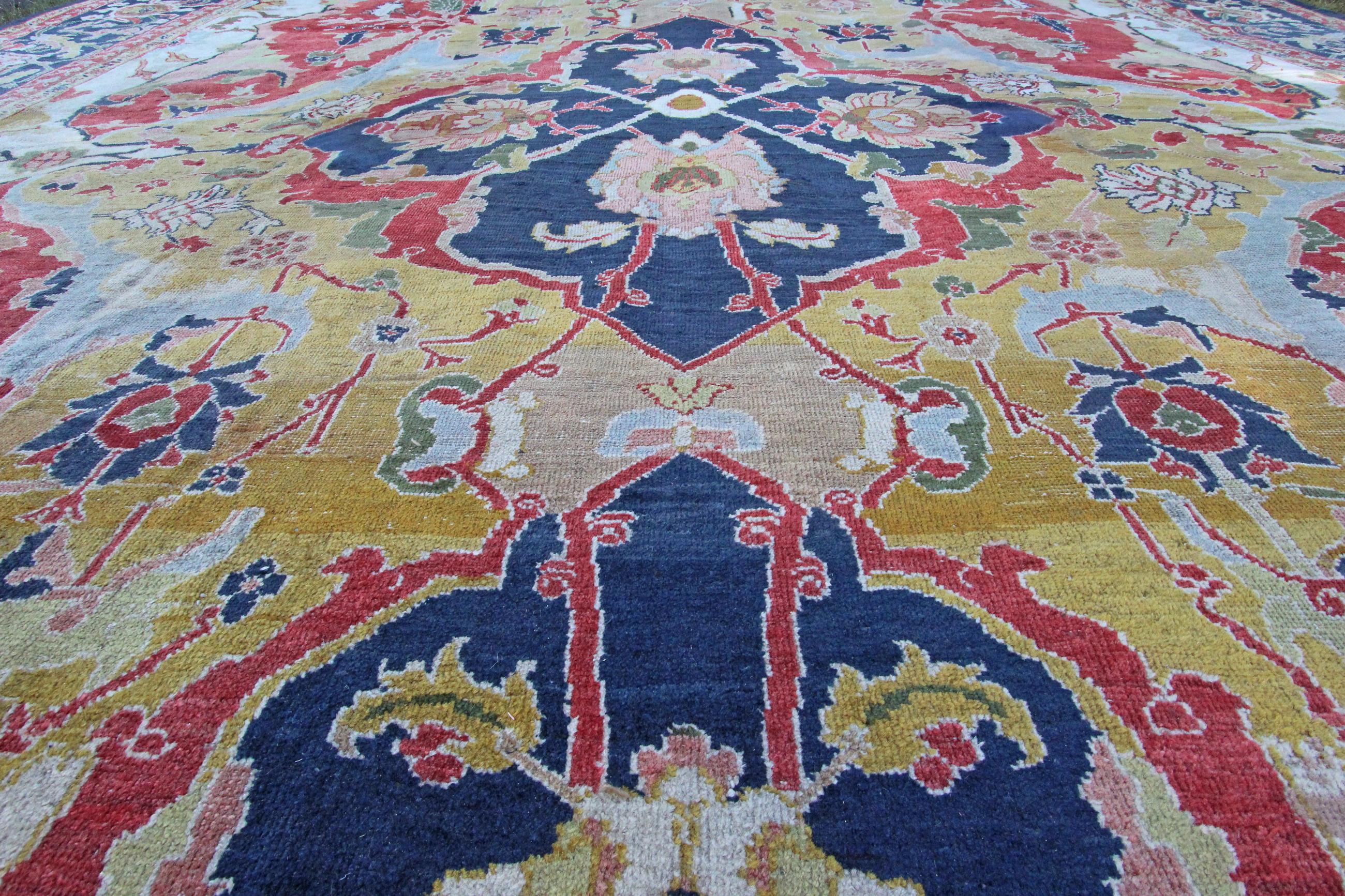 Antique Ziegler Carpet, Rare 17th Century Polonaise Design For Sale 8