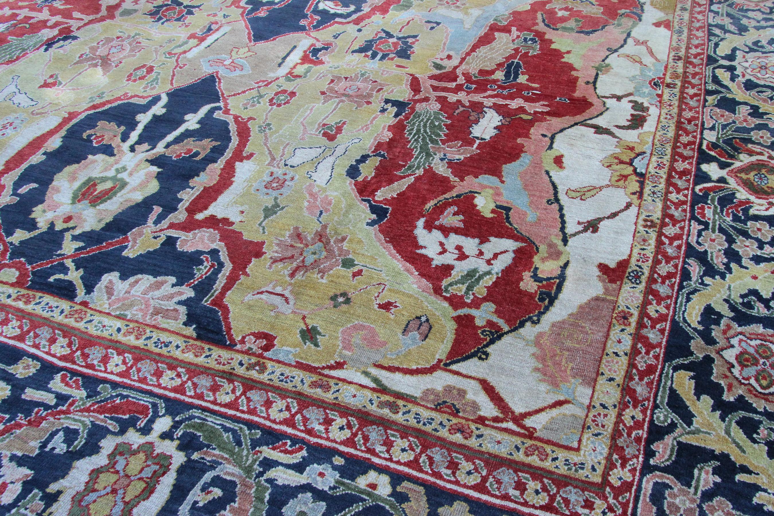 Antique Ziegler Carpet, Rare 17th Century Polonaise Design For Sale 3