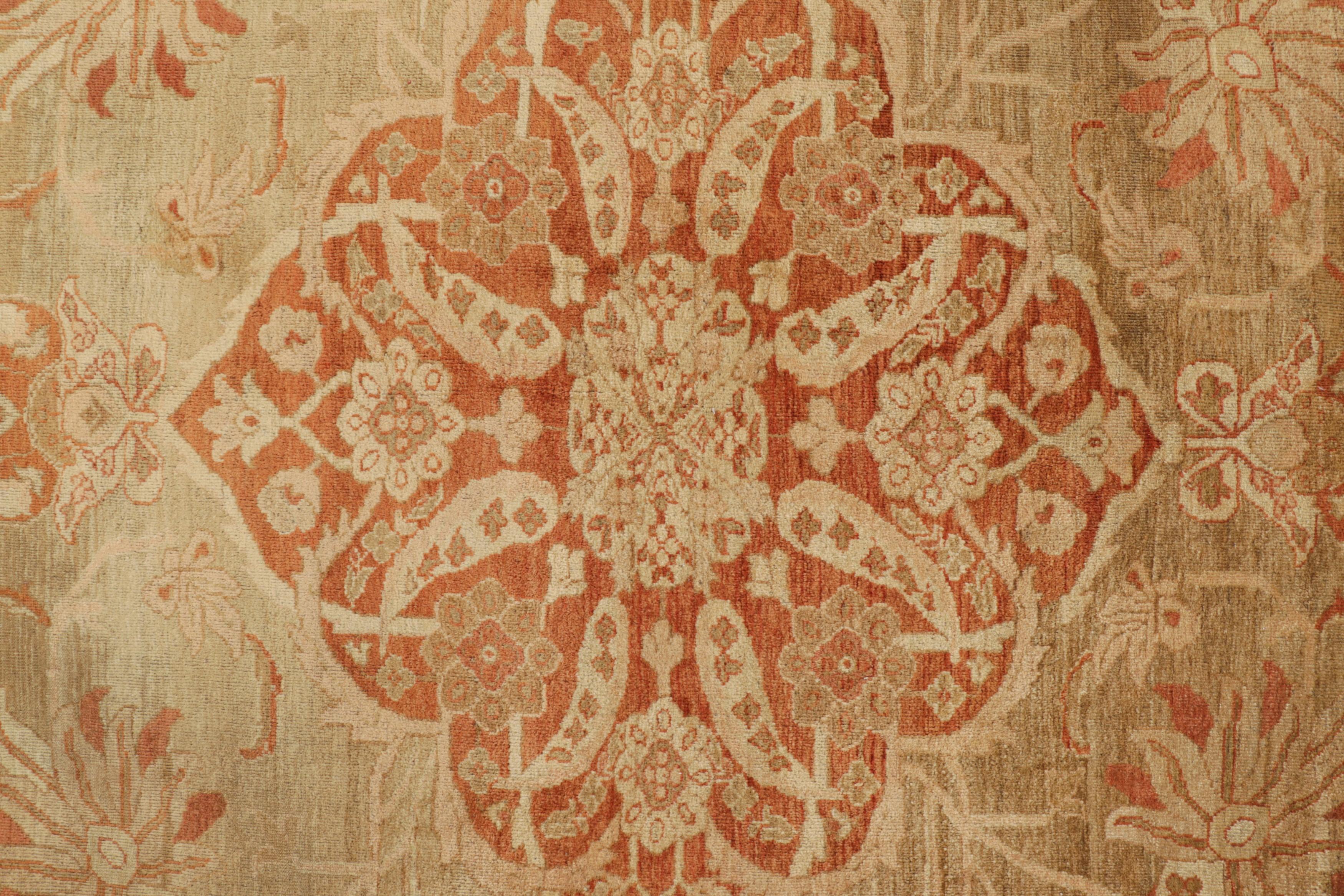 Fine XIX secolo Antico tappeto quadrato persiano Sultanabad Rugs, medaglione floreale - Rug & Kilim in vendita