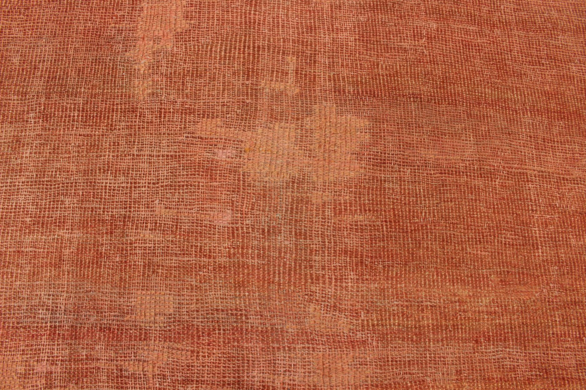 Antiker großer Ziegler Sultanabad-Teppich in weichem Orange, Creme und Marineblau im Angebot 8