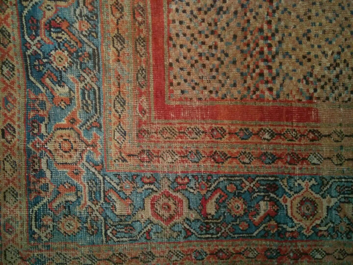 Antiker Ziegler Sultanabad-Teppich mit pointillistischem Design (Aserbaidschanisch) im Angebot