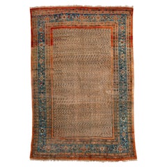 Tapis Ziegler Sultanabad antique avec motif pointilliste