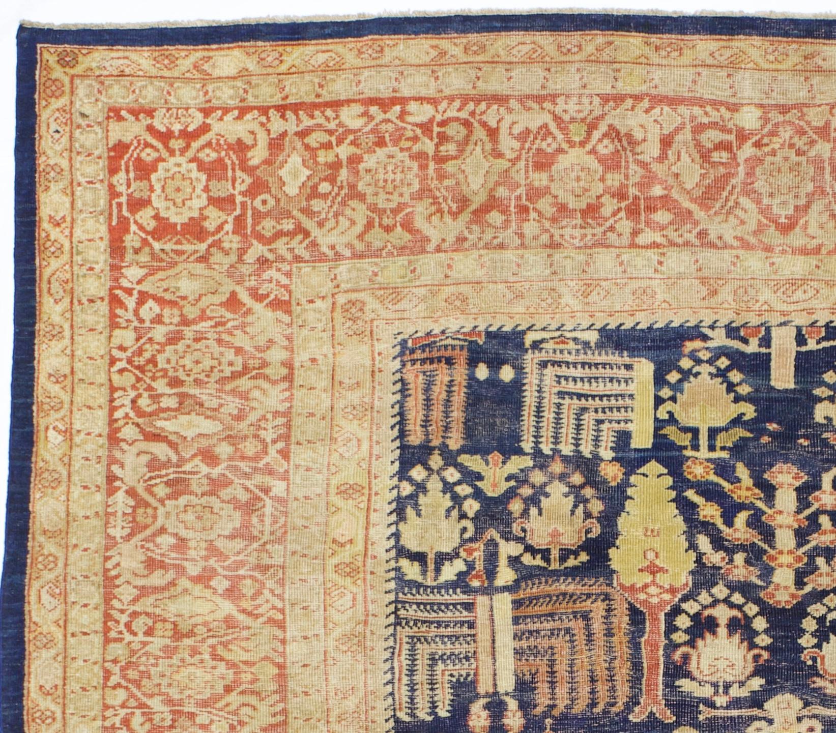 Antiker ZIGLER Mahal Teppich 8'11 x 10'5 im Zustand „Gut“ im Angebot in New York, NY