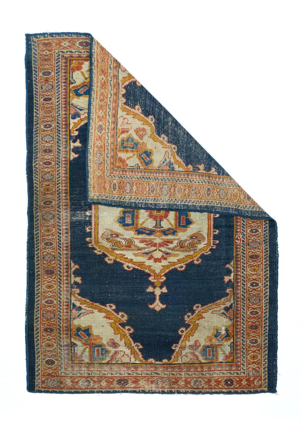 Antique Zigler Sultanabad rug measures 4'1'' x 6'4''.