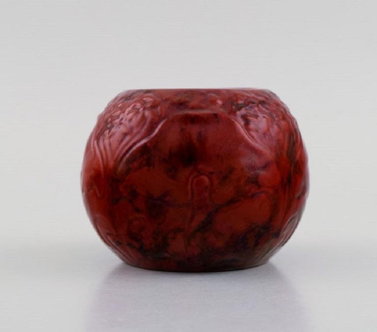 Antique Zsolnay Art Nouveau Vase in Glazed Stoneware, Early 20th C For Sale at 1stDibs