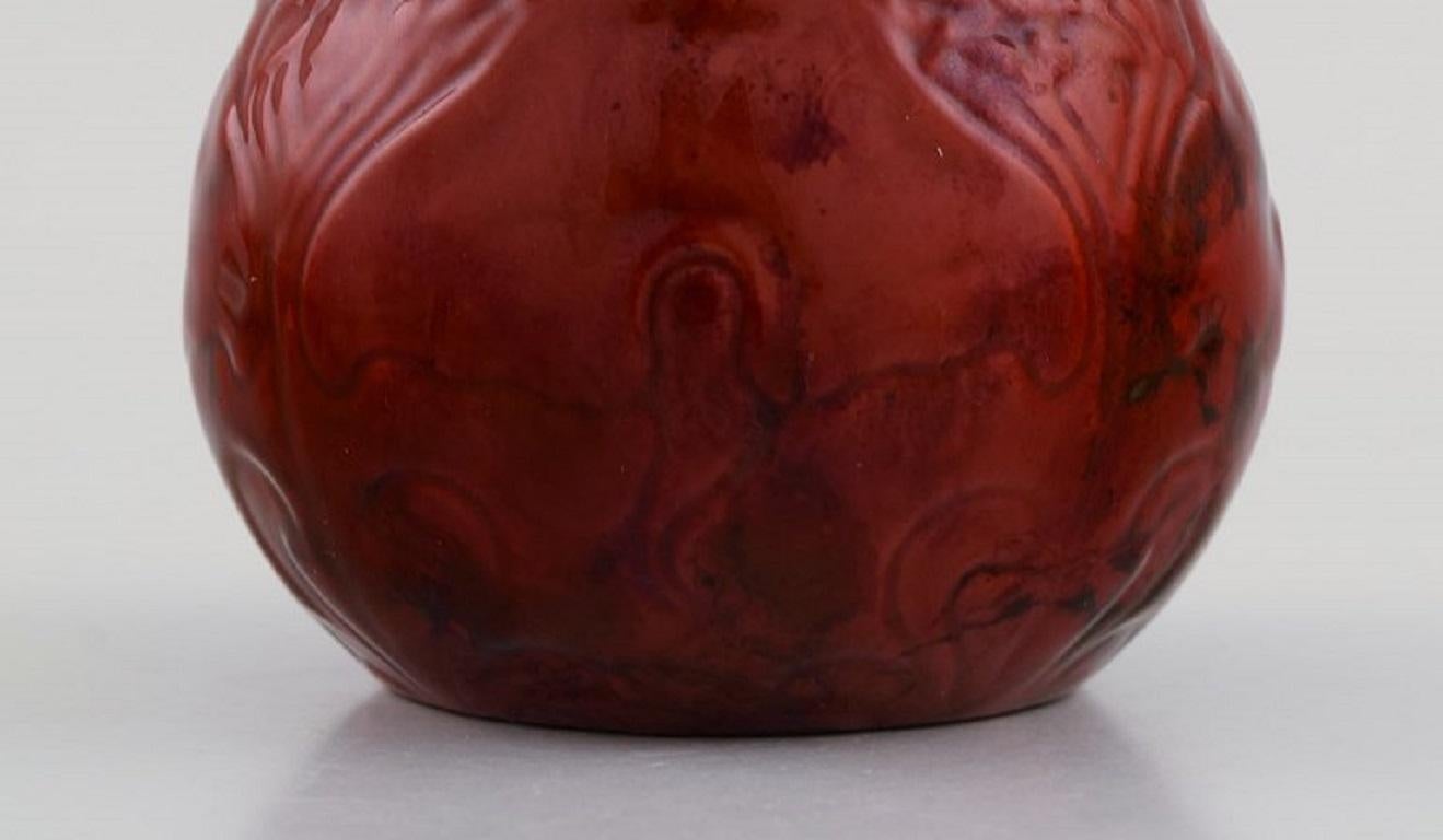 Vase ancien Art Nouveau de Zsolnay en grès émaillé, début du 20ème siècle Excellent état - En vente à Copenhagen, DK