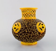 Antique Zsolnay Vase in Openwork Glazed Ceramics, 1882-1885, Museum Quality