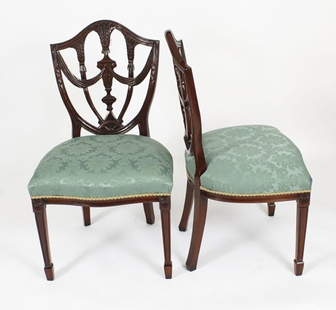 Antique12ft Regency Triple Pillar Dining Table C1830 19th C & 12 Chairs 7