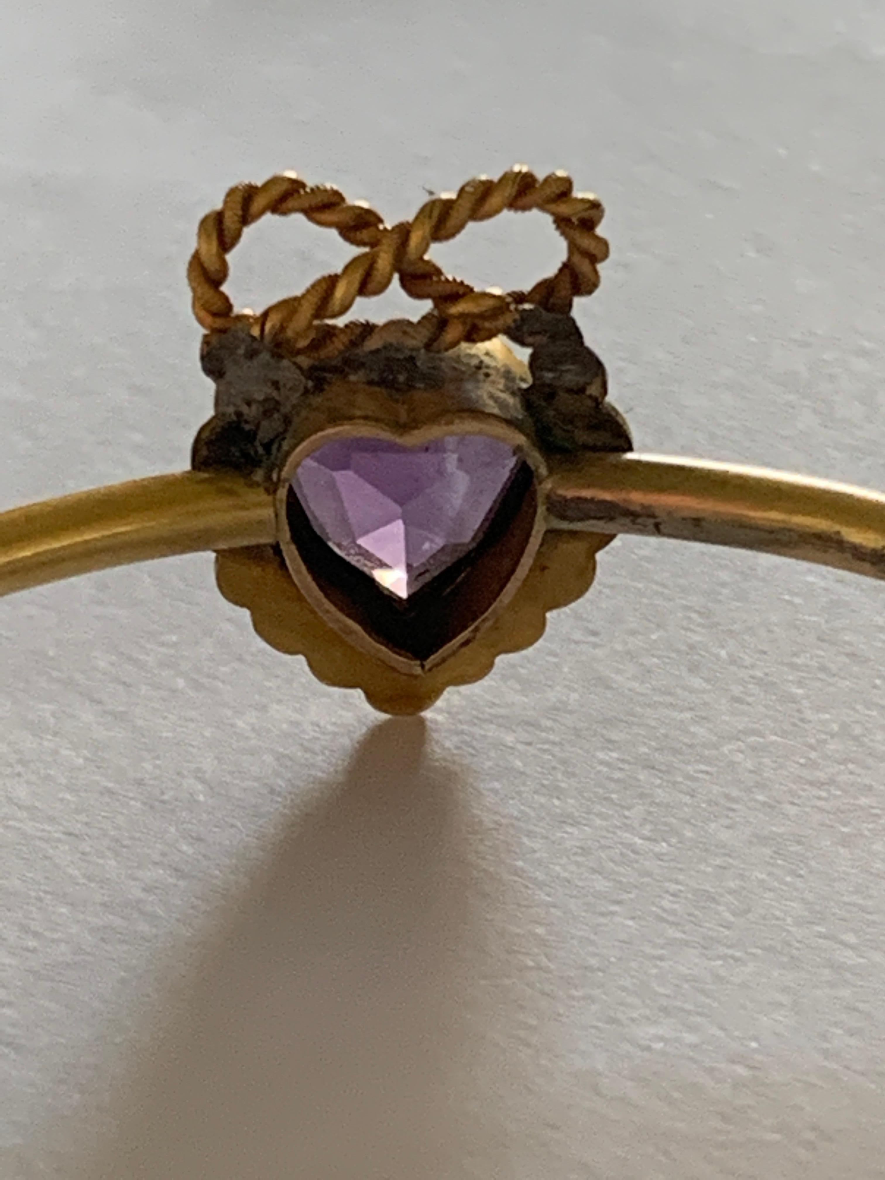 Women's Antique9ct Gold  Victorian Sweet heart Bracelet For Sale