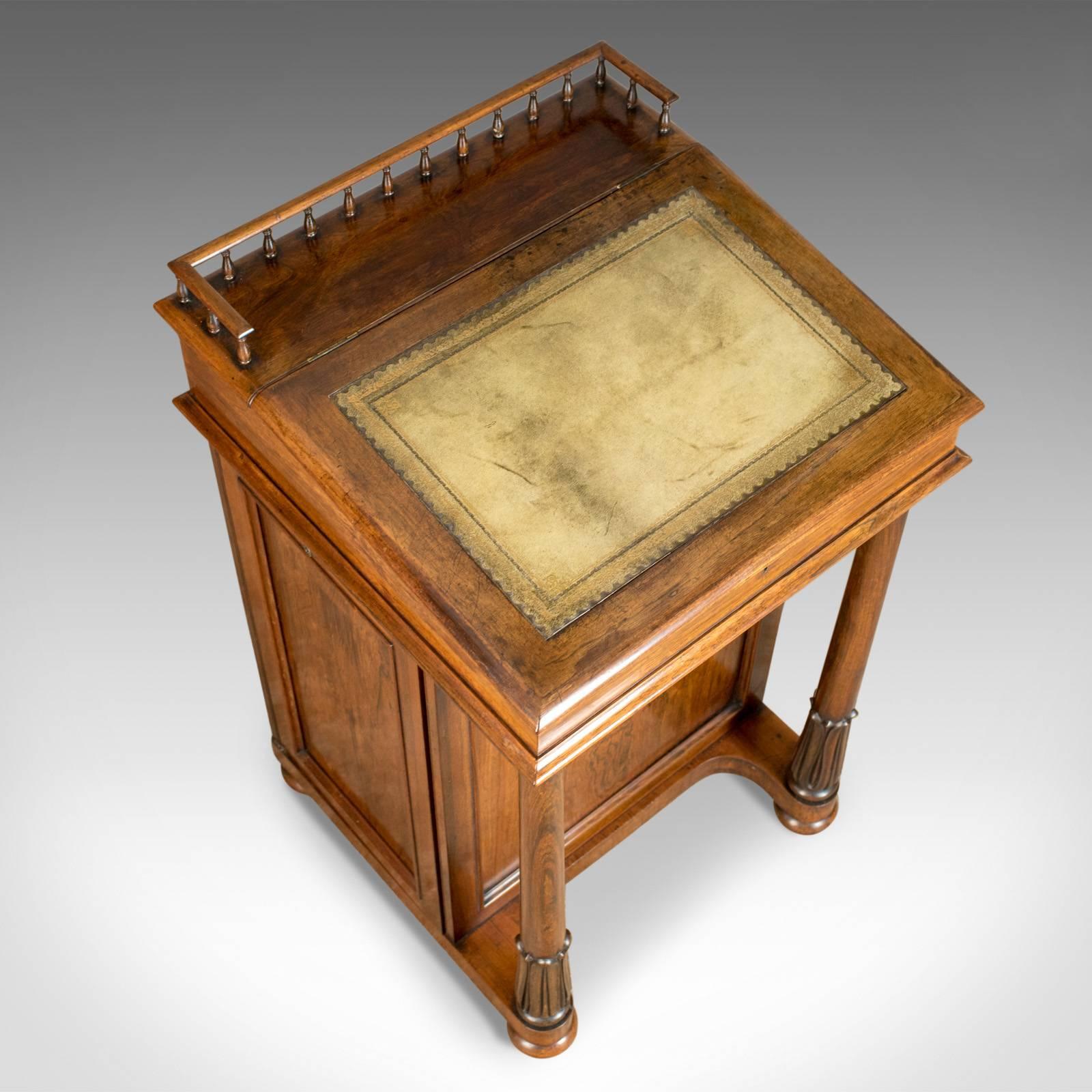 Antique, Davenport, Burrey and White, Rosewood, Desk, William IV, circa 1835 4
