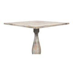 Antiqued Bistro Table in Grey Oak