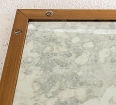 Antiqued Brass Framed Mirror