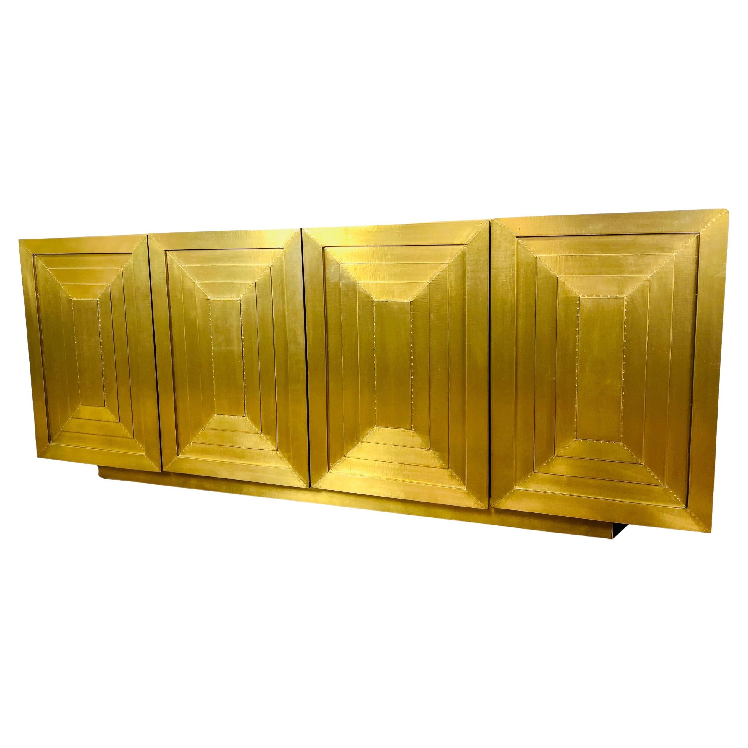 Antiqued Brass Sideboard / Credenza