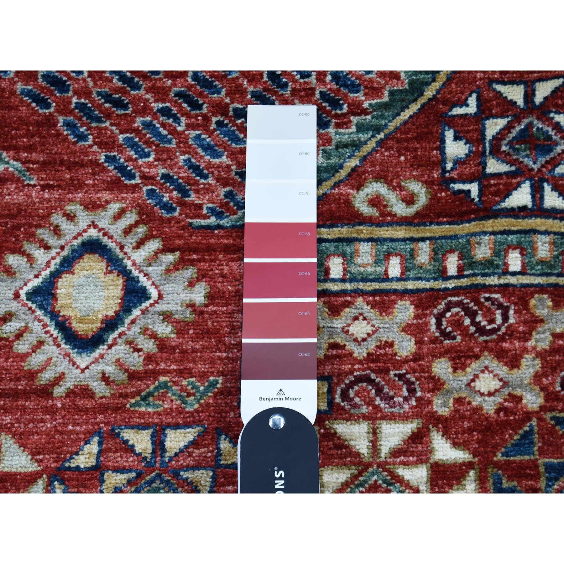 Antiqued Caucasian Akstafa Design Hand Knotted Pure Wool Oriental Rug 1