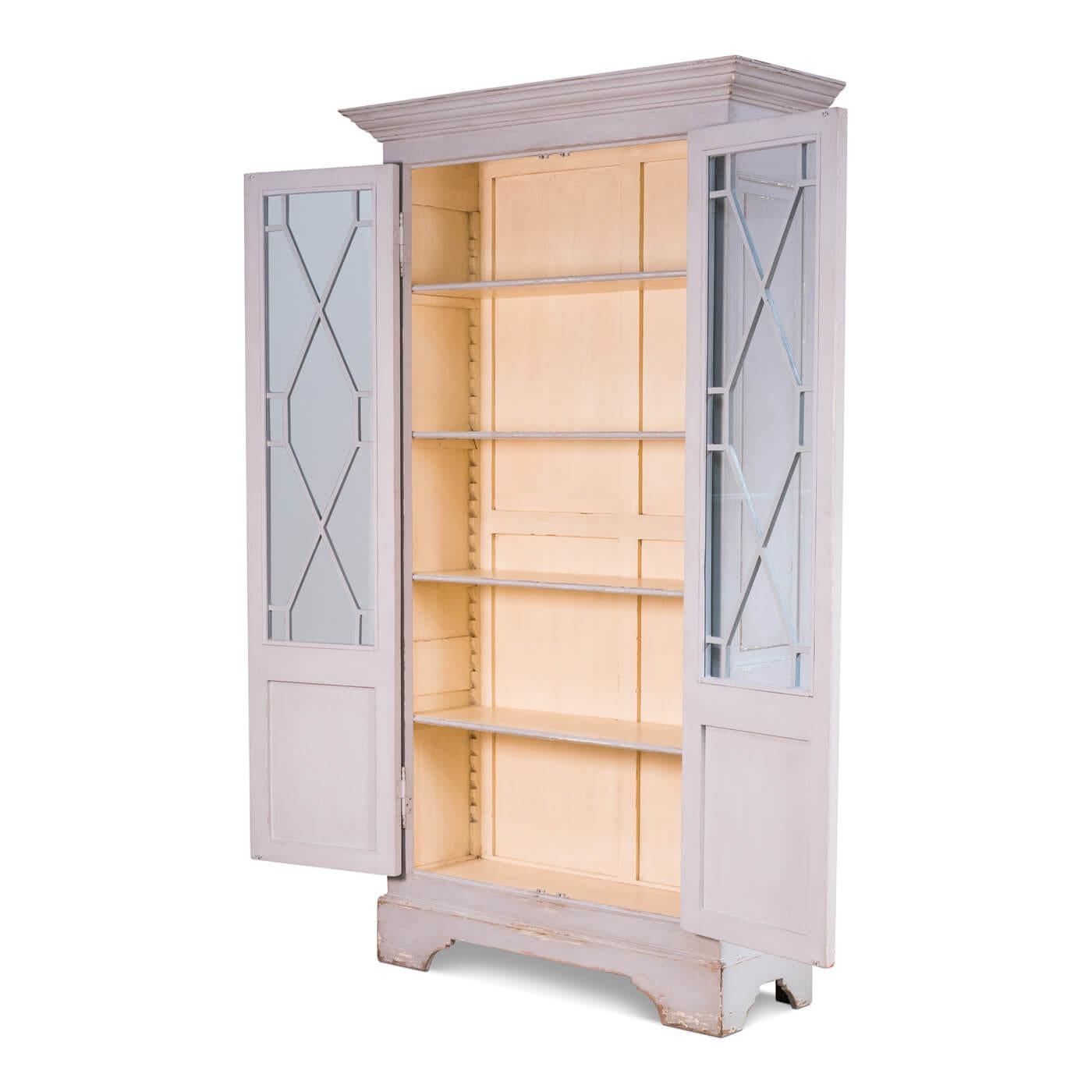 French Provincial Antiqued Farmhouse Style Painted Cabinet For Sale