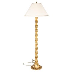 Antiqued Gold Painted Floor Lamp