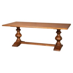 Antiqued Italian Trestle Dining Table