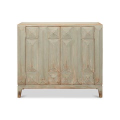 Antiqued Sage Accent Cabinet