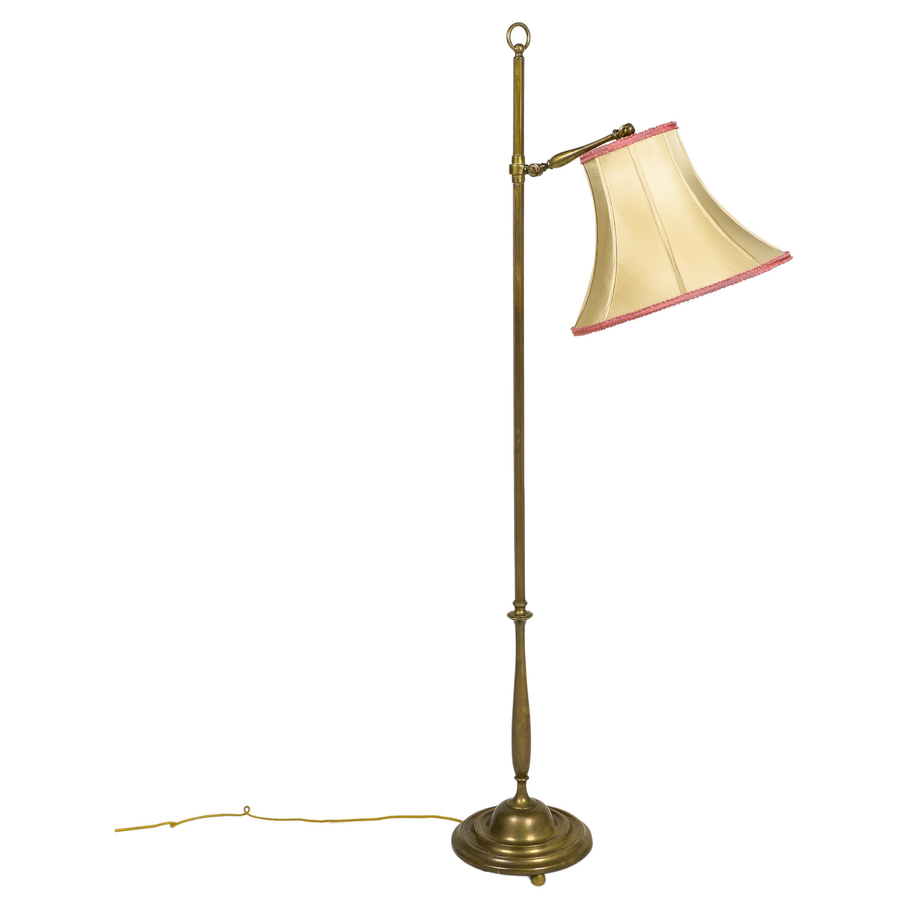 Antiqued Solid Brass Floor Lamp