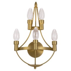 Antiqued Solid Brass Lyceum Outdoor Wall Sconce by Elisterno