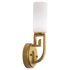 Antiqued Solid Brass Palatsi Outdoor Wall Sconce by Elisterno