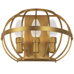 Antiqued Solid Brass Terra Prima Outdoor Wall Sconce by Elisterno