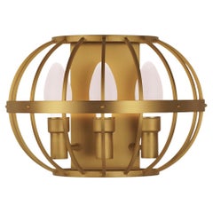 Antiqued Solid Brass Terra Prima Outdoor Wall Sconce by Elisterno