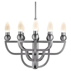Antiqued Stainless Steel Adelphi Outdoor Pendant Chandelier by Elisterno