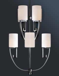 Antiqued Stainless Steel Palatsi Outdoor Chandelier by Elisterno