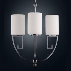 Antiqued Stainless Steel Palatsi Outdoor Pendant Chandelier by Elisterno