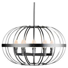 Antiqued Stainless Steel Terra Prima Outdoor Chandelier by Elisterno