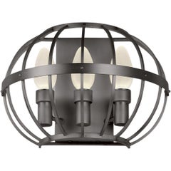 Antiqued Stainless Steel Terra Prima Outdoor Wall Sconce by Elisterno