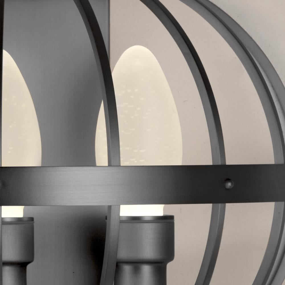 Art Deco Antiqued Stainless Steel Terra Prima Outdoor Wall Sconce by Elisterno For Sale