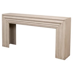 Antiqued Stone Grey Painted Mantel Console