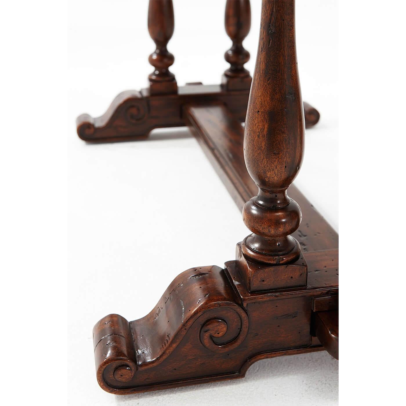 Antiqued Wood Fold-Over Rustic Desk For Sale 3