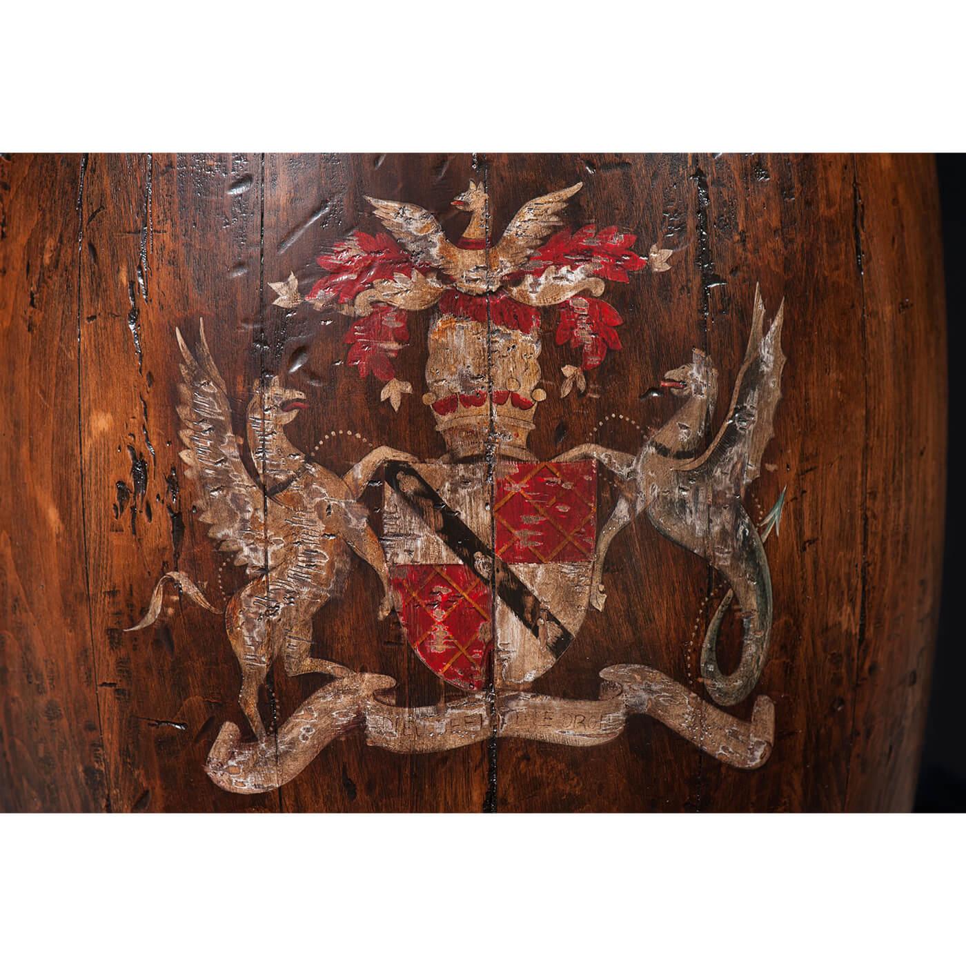 XXIe siècle et contemporain Table d'appoint baril en bois ancien en vente