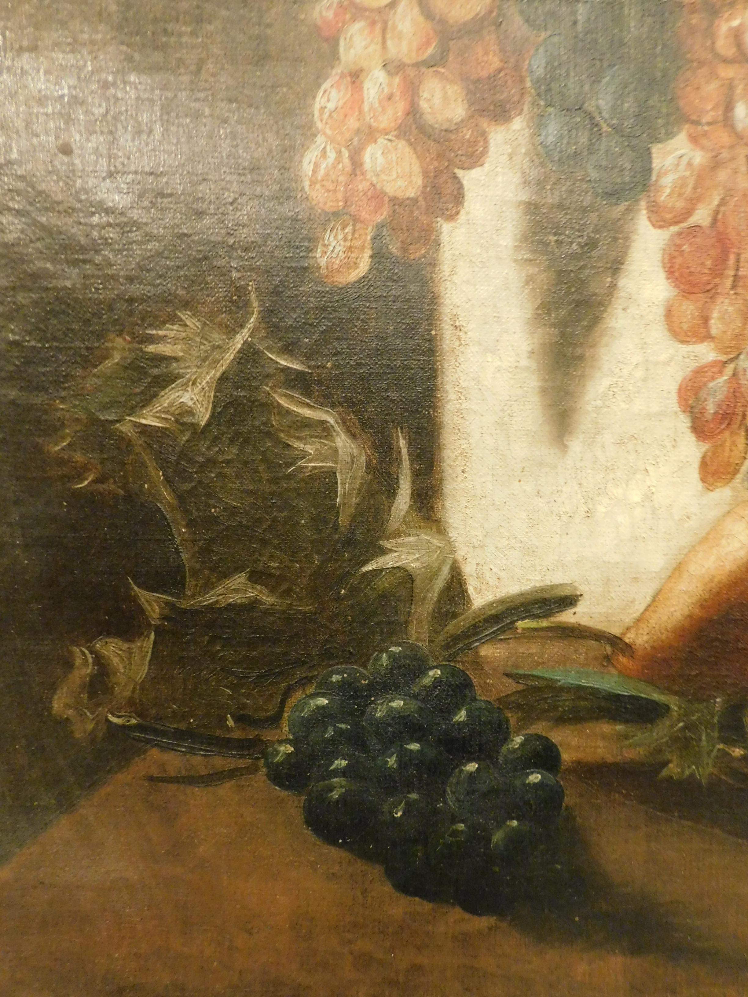 Antiqueo Painting Oil on Canvas, Still Life, 19th Century Italy 1