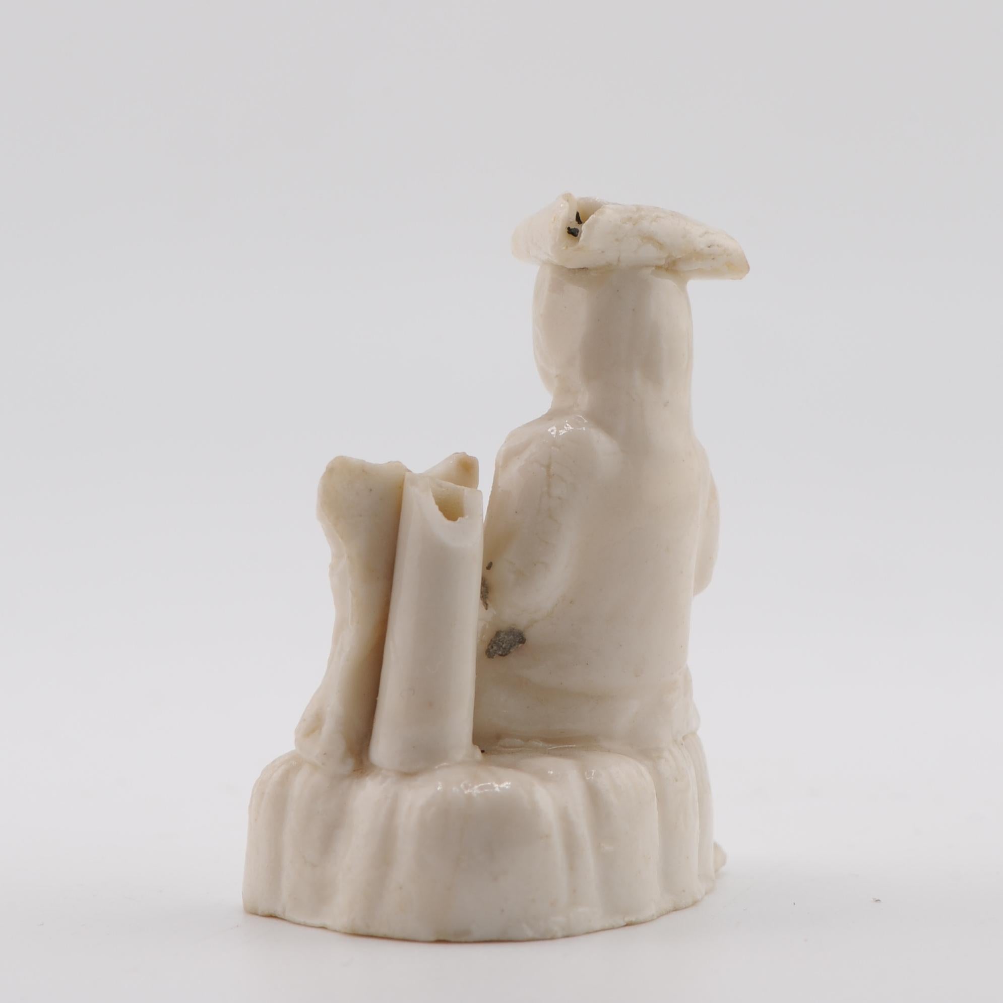 Antiquities 17th C Dehua Blanc de Chine Whistles European figure and Cat Dutchman en vente 7