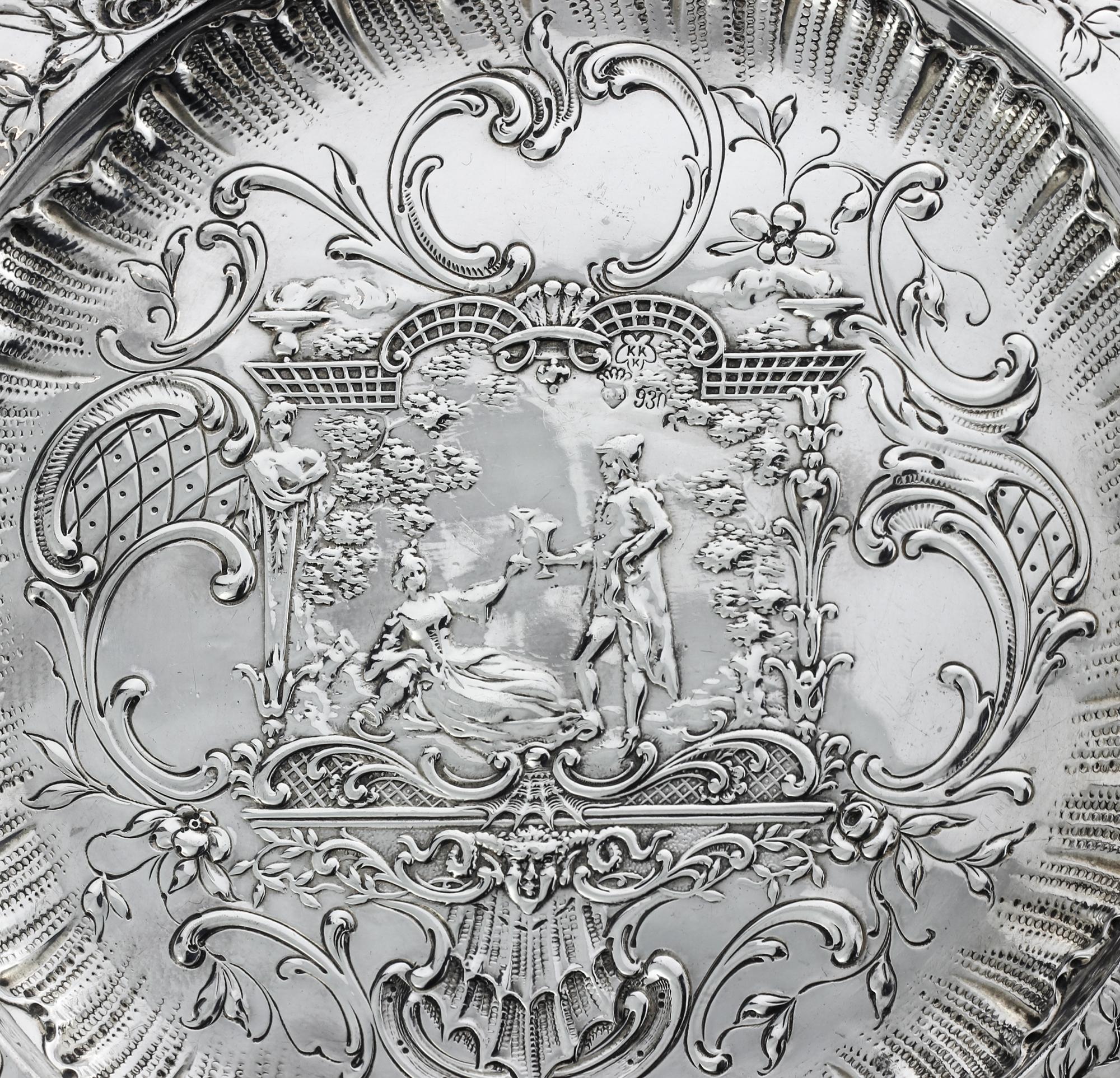 Antiques 930, Continental Sterling Silver Sideboard Dish 1