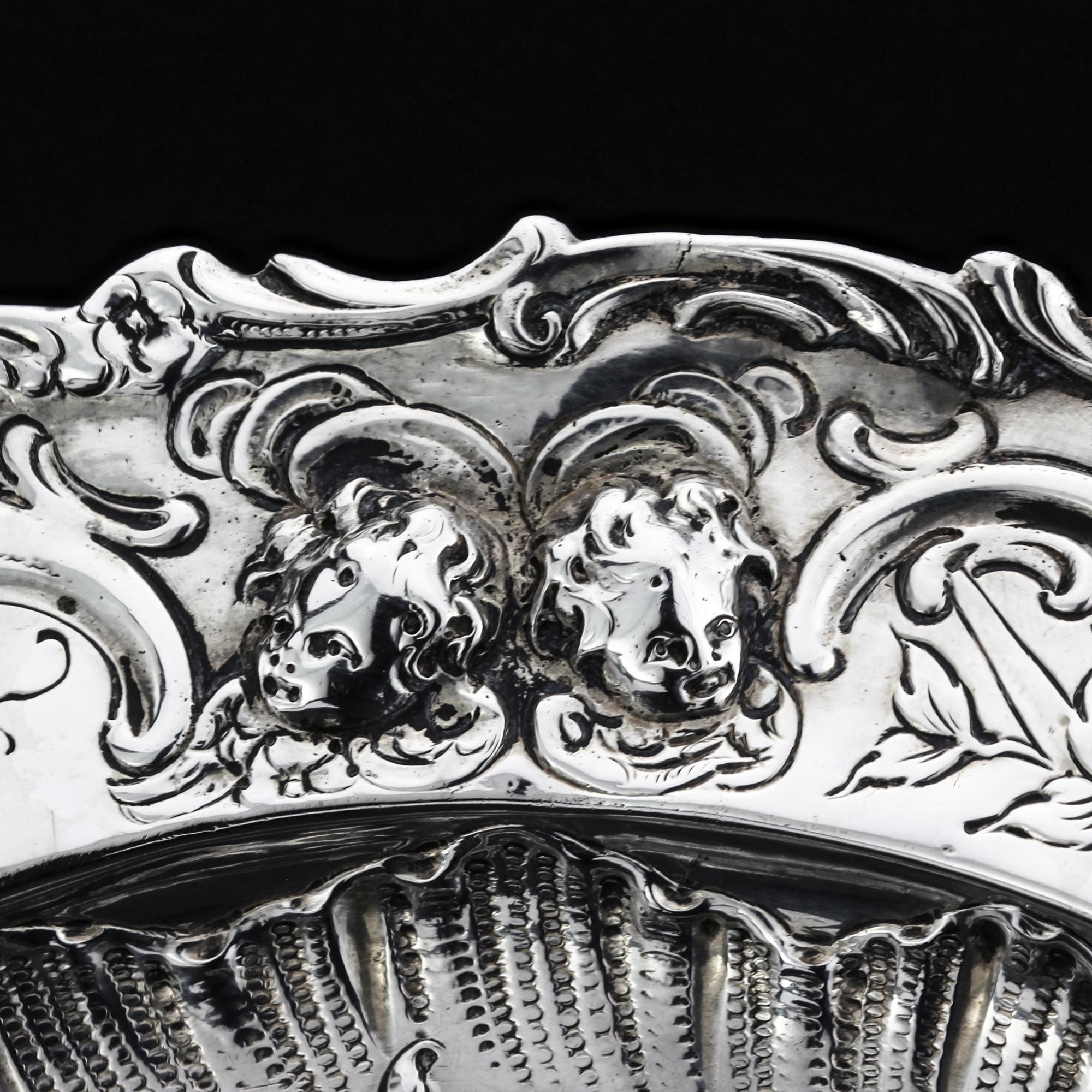 Antiques 930, Continental Sterling Silver Sideboard Dish 4