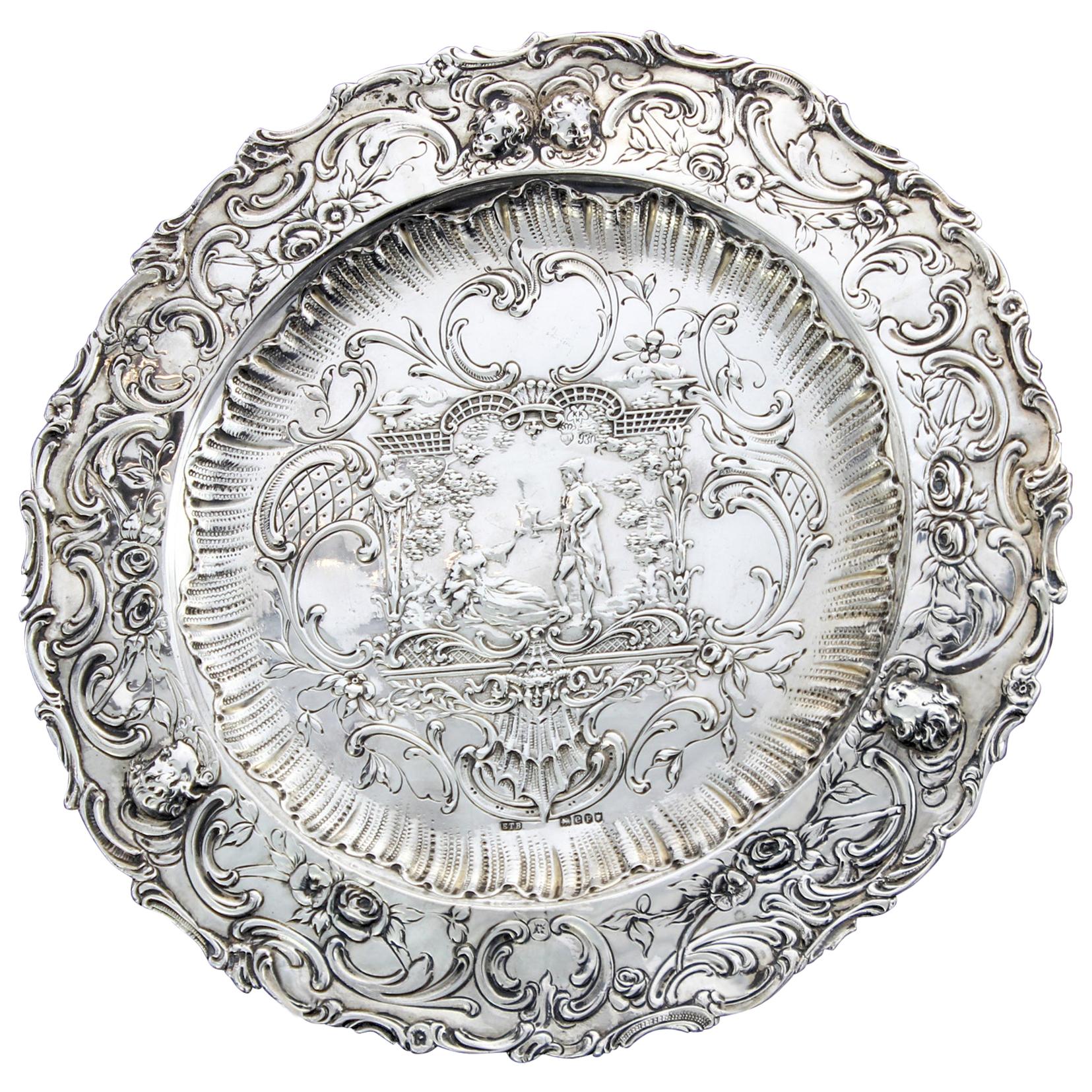 Antiques 930, Continental Sterling Silver Sideboard Dish