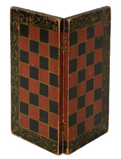 Antiques American Checker or Chess Game Board, ca 1840-1870