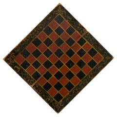 Antiques American Checker or Chess Game Board, ca 1840-1870