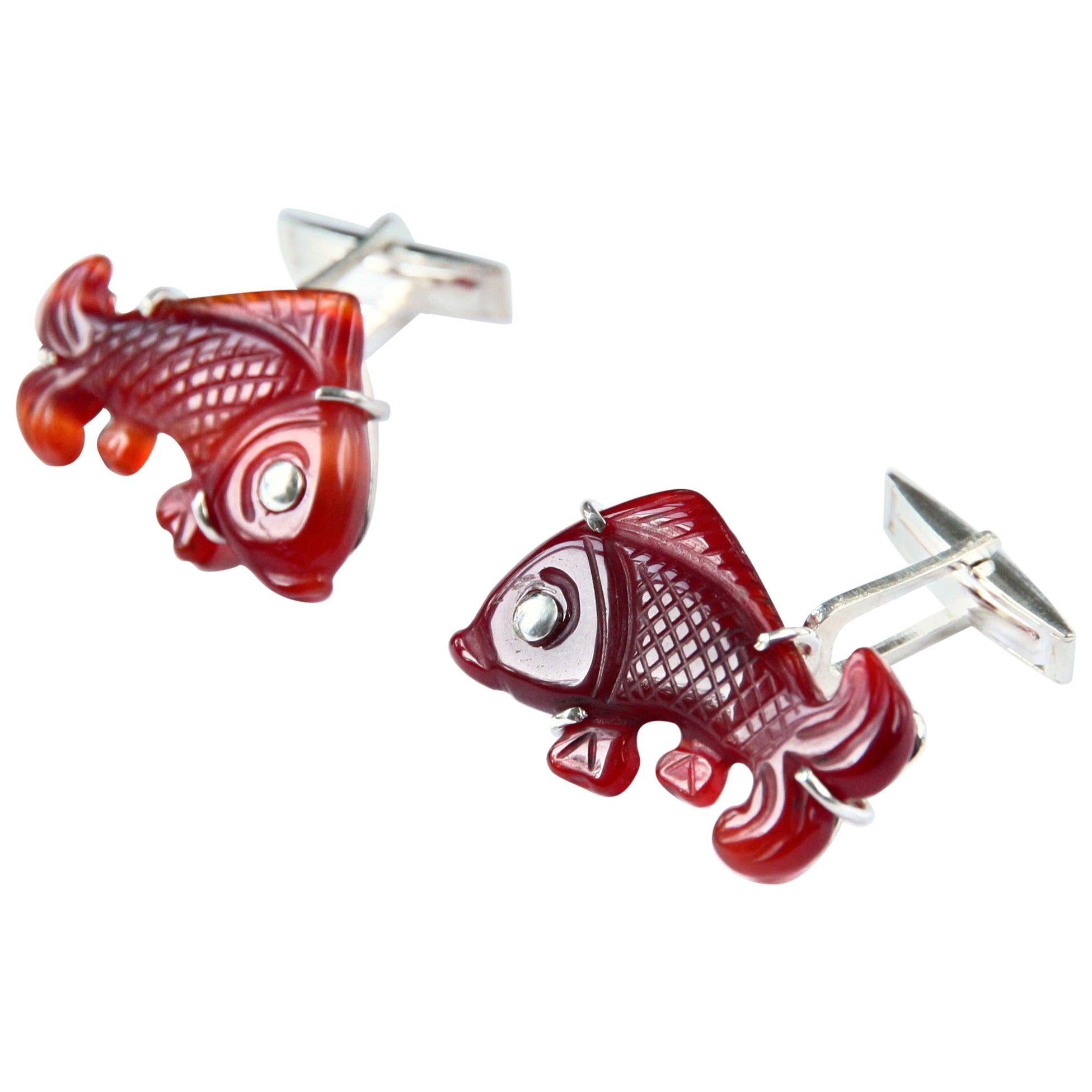 Antiques Carnelian Silver Cufflinks