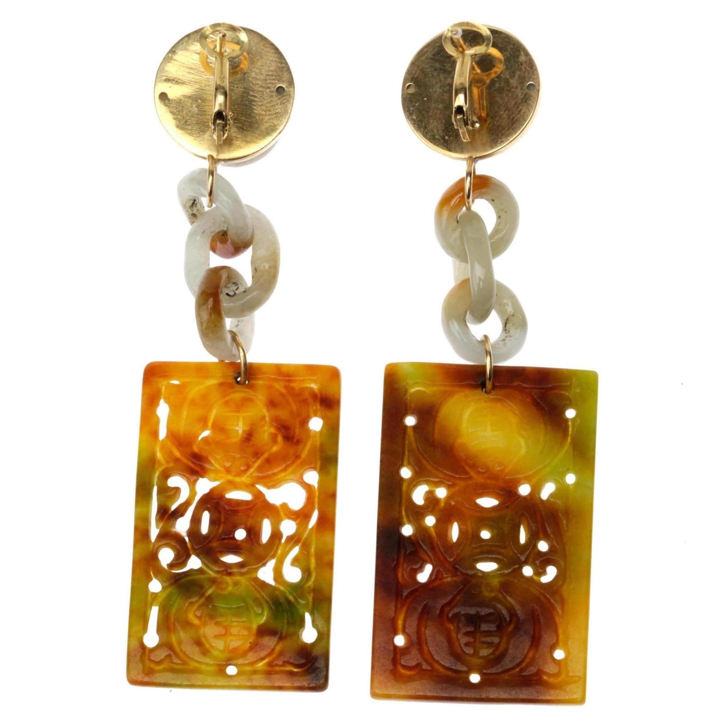 chinese jade earrings