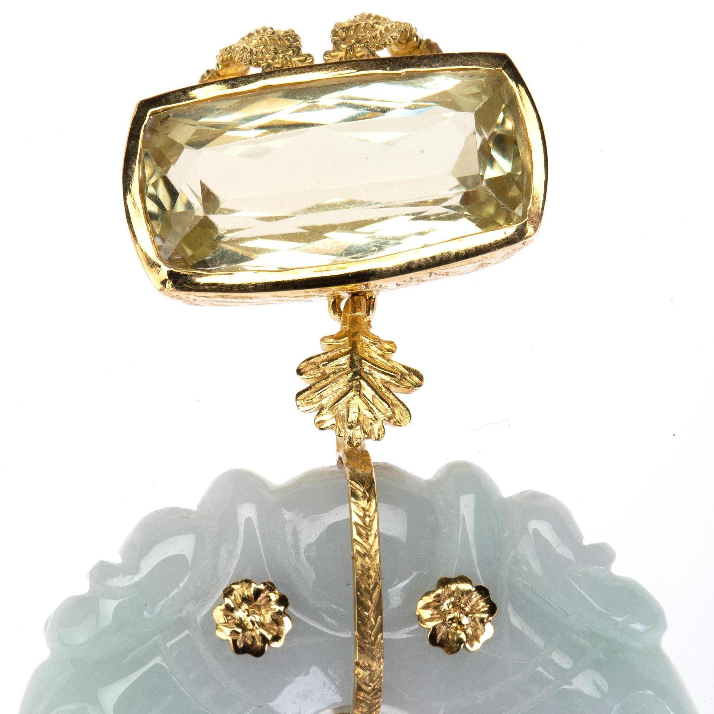 Antiquariato Collana di giada labradorite e citrino in vendita 6